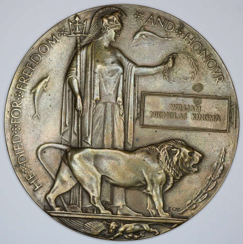 Memorial plaque William Nicholas Kingma EF