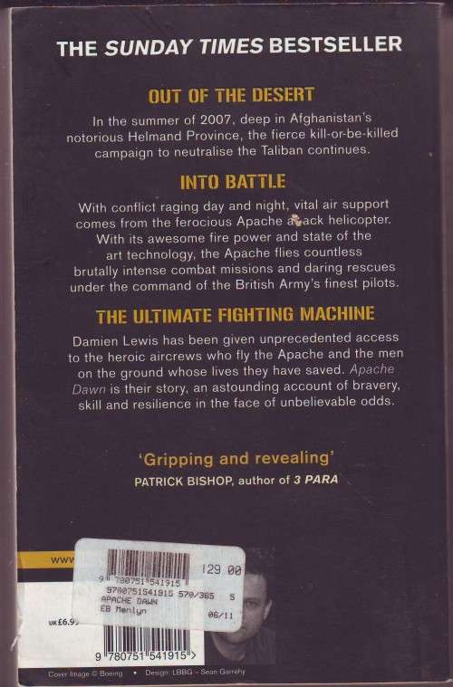 Apache Dawn Damien Lewis softcover 364 pages