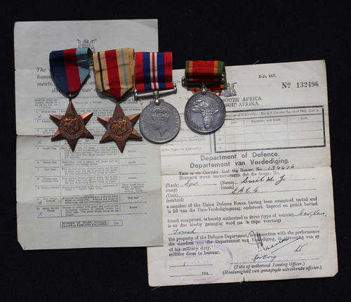 Group of four: 1939/45 Star, Africa Star, War Medal, Africa Service Medal VF