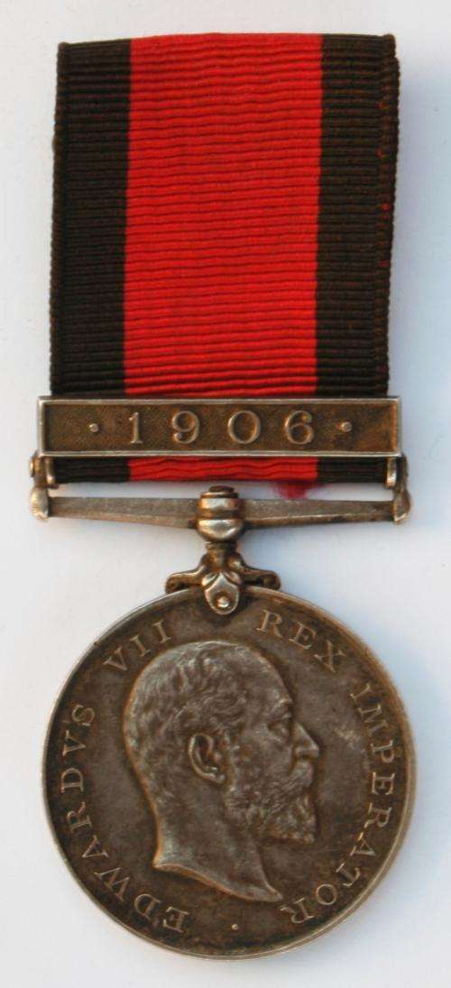 Natal Rebellion Medal (1906) - Tpr G.O. Fifefield. Transvaal Mtd. Rifles.