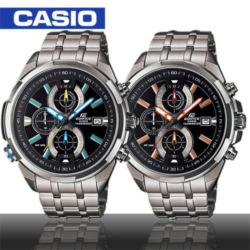 NEW CASIO EDIFICE EFR-536D-1A2V NEON ILLUMINATOR - BLUE