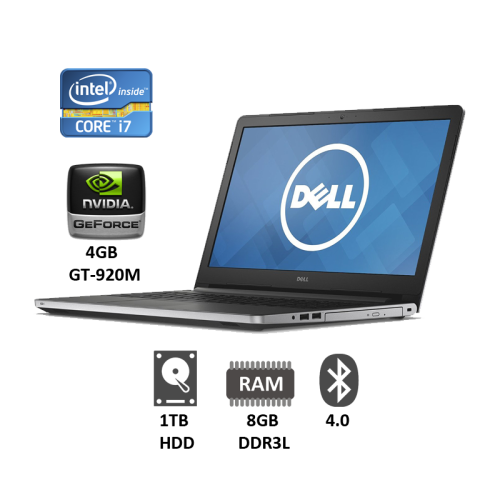 DELL INSPIRON 15 , CORE I7-5500U @2.40GHz,8GB RAM,1TB HDD ,4GB NVIDIA GEFORCE 920M