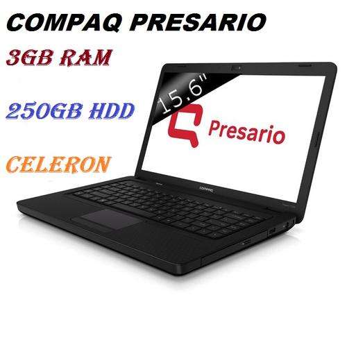 Compaq Presario CQ56- 15.6"  - Windows 7 -INTEL CELERON- 3 GB RAM - 250GB HDD , WEBCAM,