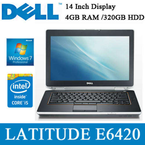 Dell Latitude E6420 14" Notebook Core i5-2520M 2.50GHz 4GB DDR3 320GB HDD, 3G ,VERY GOOD CONDITION