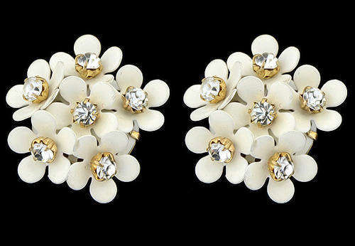 Rose Vintage Collection! Enamel Flower-Stud Earring - Latest Classy Modern Designer Piece