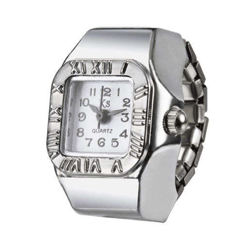 Ladies Delicate Quartz Watch Roman Numerals Pattern Ring Watch