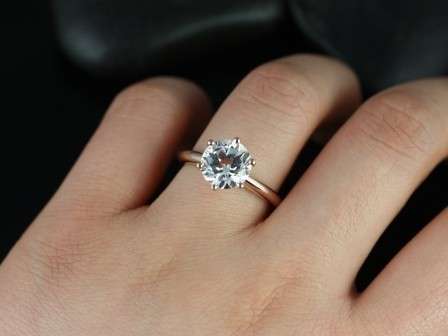 YELLOW GOLD PLATED WITH SIMULATED DIAMOND 1ct RING SIZE 7