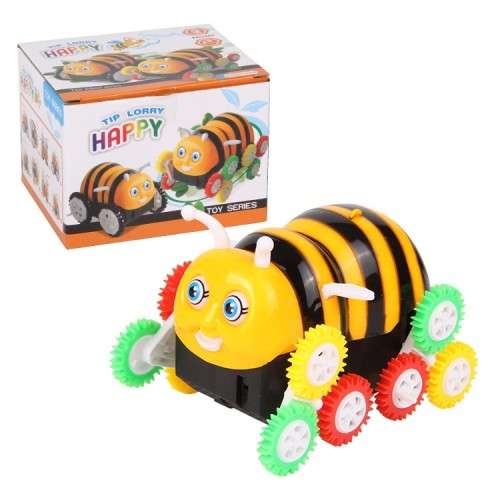 New Bee Tip lorry car modle Flip stunt car Colorful kids toy with 12 wheels.