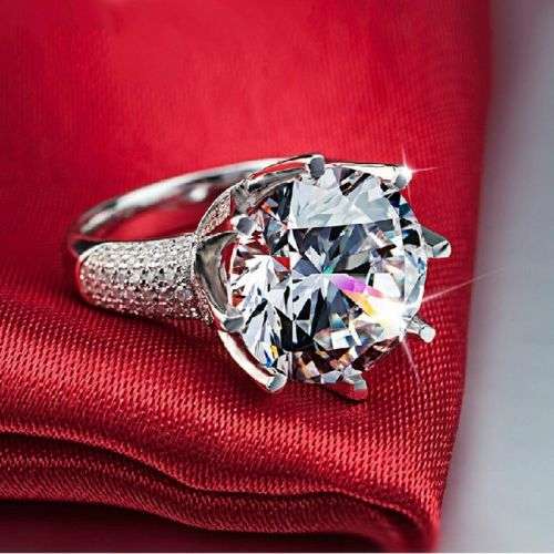 8 Carat Sim Diamond with Amazing Accents | Sizes from 4.5 to 11.5