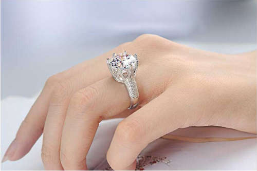 8 Carat Sim Diamond with Amazing Accents | Sizes from 4.5 to 11.5