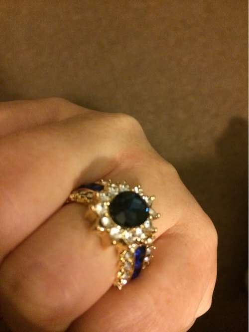 Sensational & Stunning Gold Plated Ring with Amazing Zirconia Accents - Size 7-8-9-10-11-12-13