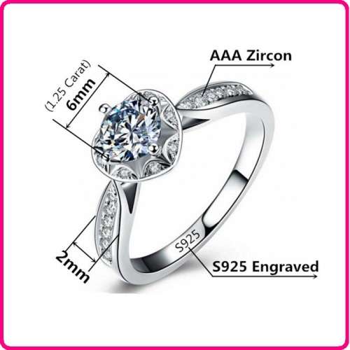 Simulated Diamond Ring