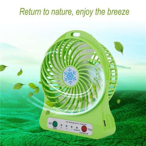 MINI COOLING FAN - USB RECHARGEABLE - WITH FREE RECHARGEABLE BATTERY