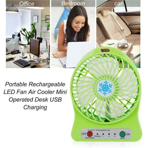 MINI COOLING FAN - USB RECHARGEABLE - WITH FREE RECHARGEABLE BATTERY