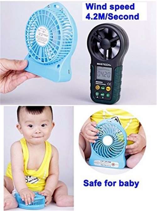 MINI COOLING FAN - USB RECHARGEABLE - WITH FREE RECHARGEABLE BATTERY