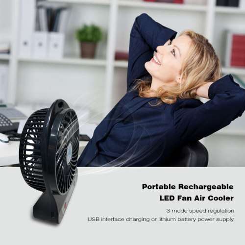 MINI COOLING FAN - USB RECHARGEABLE - WITH FREE RECHARGEABLE BATTERY