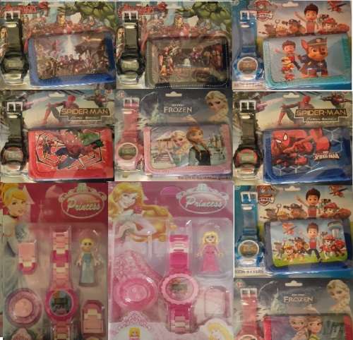 FROZEN/SPIDERMAN/AVENGERS/PAW PATROL/PRINCESS - KIDS DIGITAL WATCH AND WALLET -