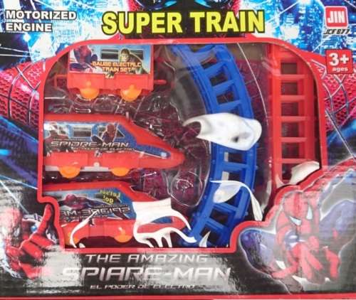 IRONMAN OR SPIDERMAN -TRAIN SET BATTERY OPERATED