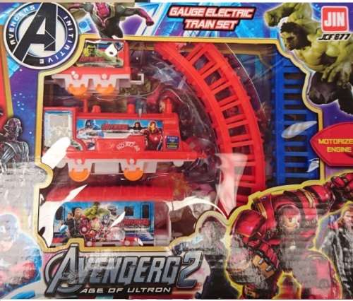 IRONMAN/AVENGERS/SPIDERMAN -TRAIN SET BATTERY OPERATED