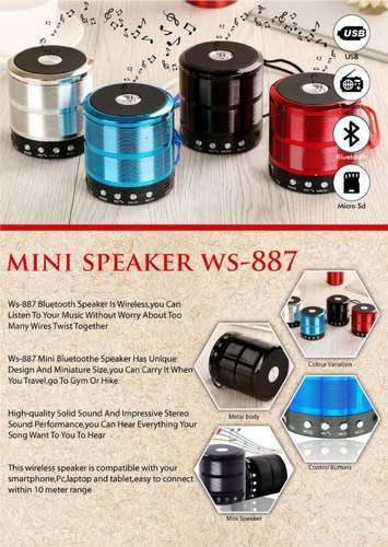 MINI RECHARGEABLE SPEAKER BLUETOOTH/USB/FM/SD CARD