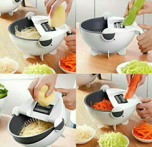 Multi-functional Vegetables Chopper/Wet Basket/ Cutter - 9 IN 1 USE