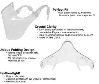 CLEAR FACESHIELD - PROTECTIVE MASK - TWO OPTIONS AVAILABLE