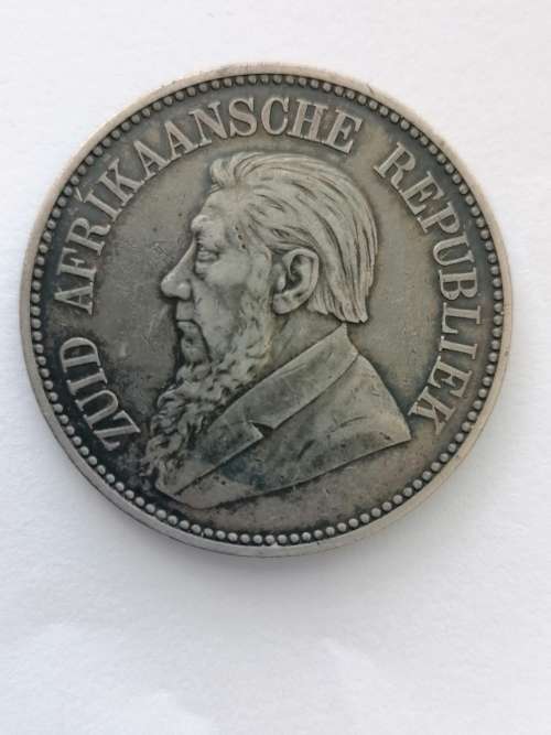 1896 ZAR Silver Coin  Two and a half Shillings