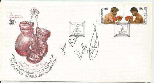 Bophuthatswana Title fight Eliminator FDC signed by "Die Bek" Kallie Knoetzke as scan