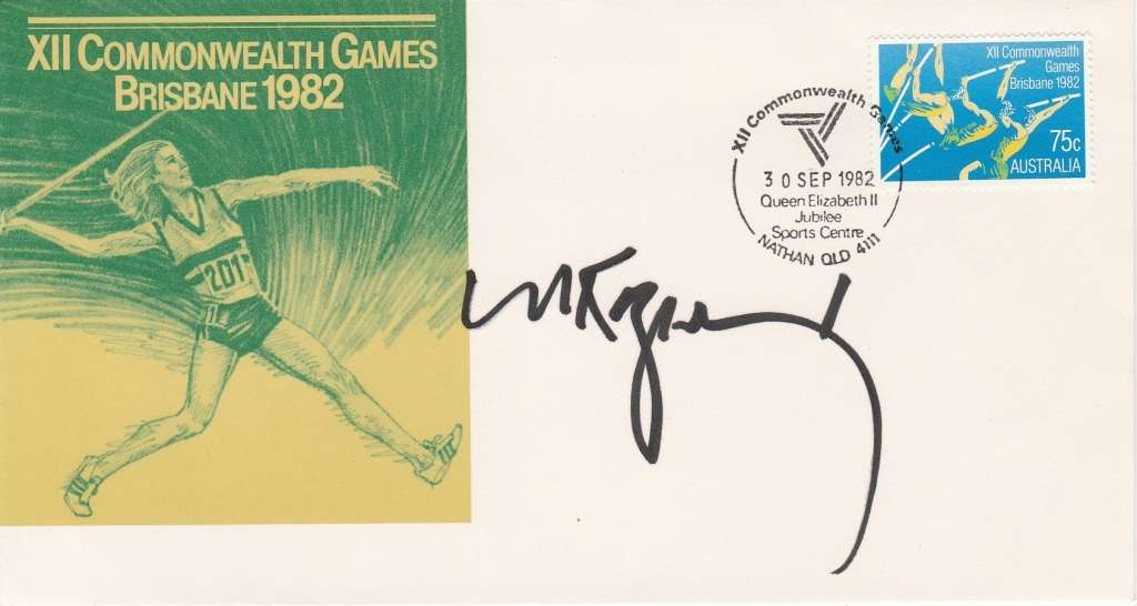 Australian Cover signed by cricketer Mike Kasprowicz as scans