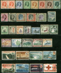 Rhodesia and Nyasaland good lot of 45 stamps as scans