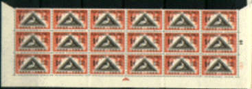 SA 1953 SACC 143 Block of 18 as scan