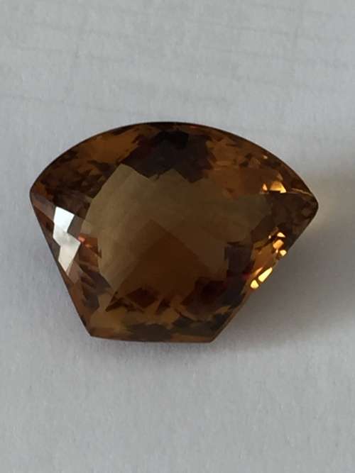 Sparkling 50.5 ct Fancy Cut Smokey Brown Citrine