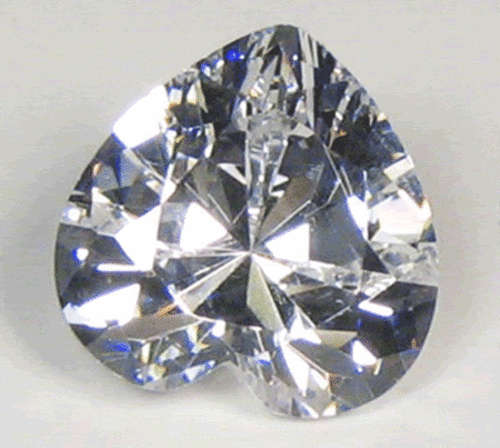 3.21 ct HEART CUT  SQUARE WHITE MAN MADE DIAMOND - SPECTACULAR