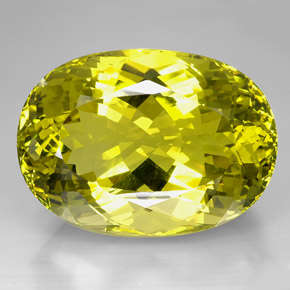 MASSIVE 75.8 ct VVS NATURAL OVAL CHECKERBOARD CUT LEMON QUARTZ