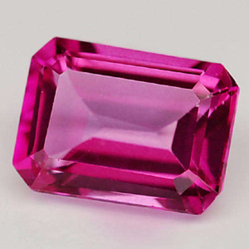 7.0 ct FLAMINGO PINK EMERALD  CUT TOPAZ BRAZIL  Gemstone