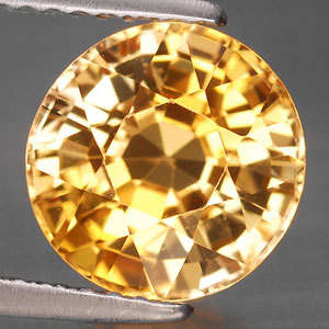 ROUND DIAMOND CUT YELLOW SAPPHIRE 0.7 ct Gemstone