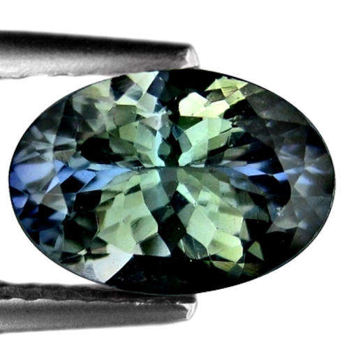 2.03 ct VVS TOP FIRE NATURAL VIVID VIOLET GREEN OVAL CUT TANZANITE {R26540}