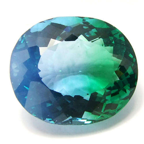 25.39 ct GREEN & BLUE AMAZING OVAL CUT QUARTZ GEMSTONE
