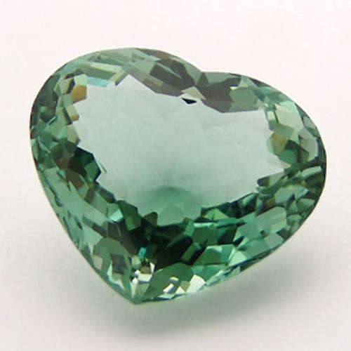 SPLENDID 22.64 ct  GREEN URUGUAY AMETHYST HEART CUT - Prasiolite Gemstone