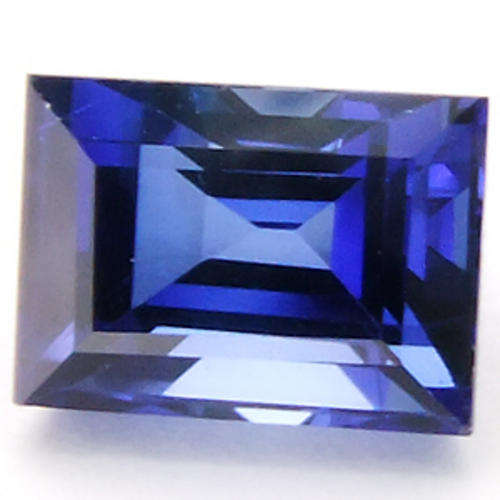 4.81 ct INCREDIBLE EMERLAD CUT INDIGO BLUE SAPPHIRE GEMSTONE
