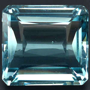 35.31 ct DAZZLING AQUAMARINE BLUE TOPAZ OCTAGON CUT GEMSTONE