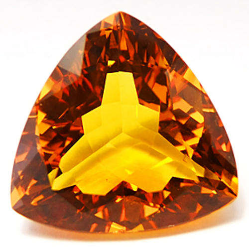 32.27 ct SUNLIGHT SPARKLE TRILLIANT CUT CITRINE GEMSTONE