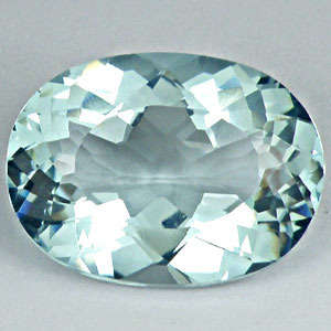 13.60 ct  AQUAMARINE BLUE FACET OVAL CUT QUARTZ GEMSTONE