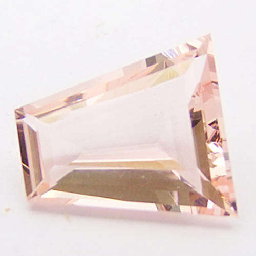 20.99 ct  LOVELY SALMON PINK FANCY FAN  CUT MORGANITE GEMSTONE