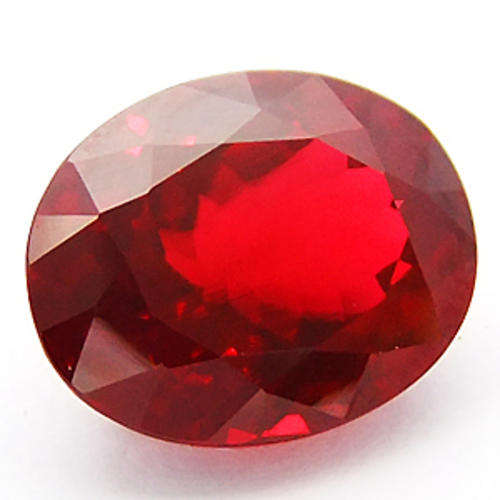 Splendid 0.5 ct oval cut pigeon red Ruby