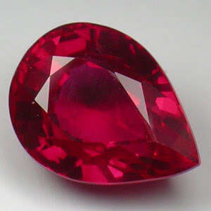 14.05ct. Huge Excellent Blood Red Ruby Pear Cut Gemstone