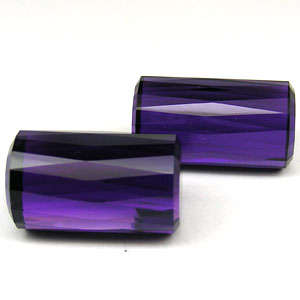 ++PAIR++ MASSIVE 50.0 ct PERFECT PURPLE CYLINDRICAL BRIOLETTE AMETHYST GEMSTONES
