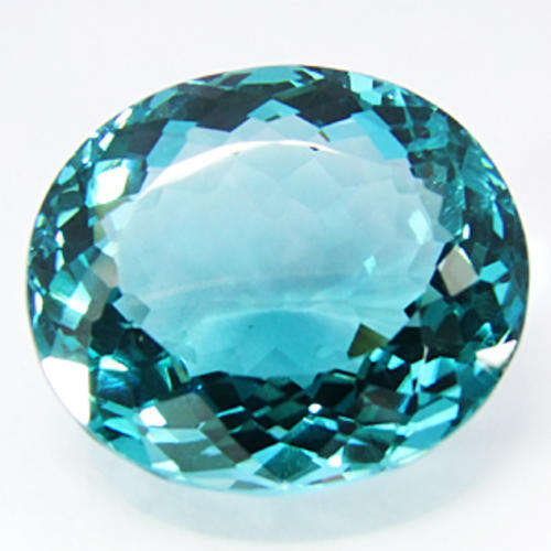 Glitters of Glamour Collection - 25.87 ct BLUE AQUAMARINE OVAL CUT QUARTZ GEMSTONE