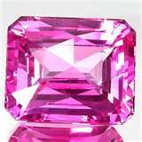 STUNNING EMERALD CUT FLAMINGO PINK TOPAZ 8.0 ct