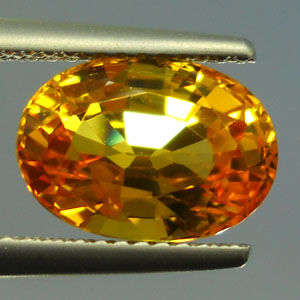 4.62 ct AAA EXQUISITE OVAL  CUSHION CUT YELLOW SONGA SAPPHIRE -AAA